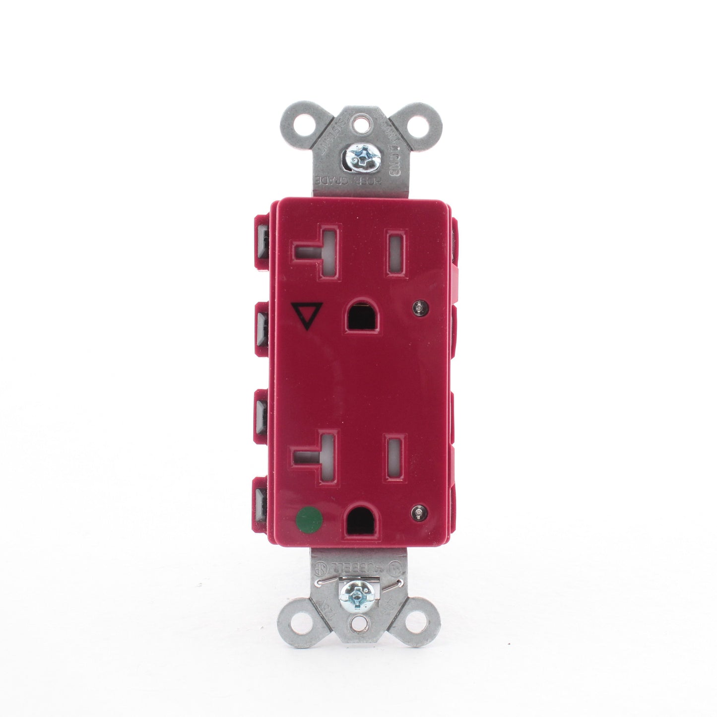 Hubbell SNAP2182RIGLTRA Red Isolated Gnd SnapConnect Hospital TR Receptacle 20A
