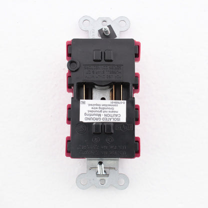 Hubbell SNAP2182RIGTRA Red Isolated Gnd SnapConnect Hospital TR Receptacle 20A