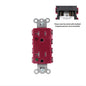 Hubbell SNAP2182RIGTRA Red Isolated Gnd SnapConnect Hospital TR Receptacle 20A