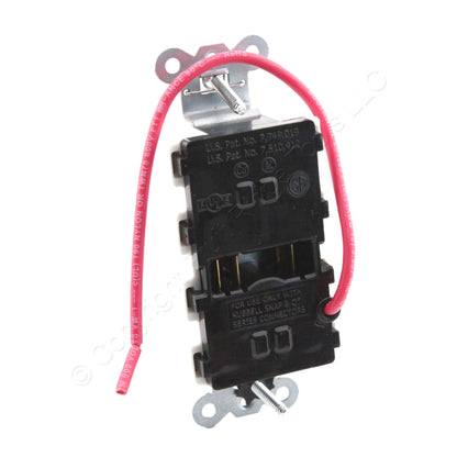 Hubbell SNAP2182WSC White 20A SnapConnect Hospital Grd Receptacle Split Circuit