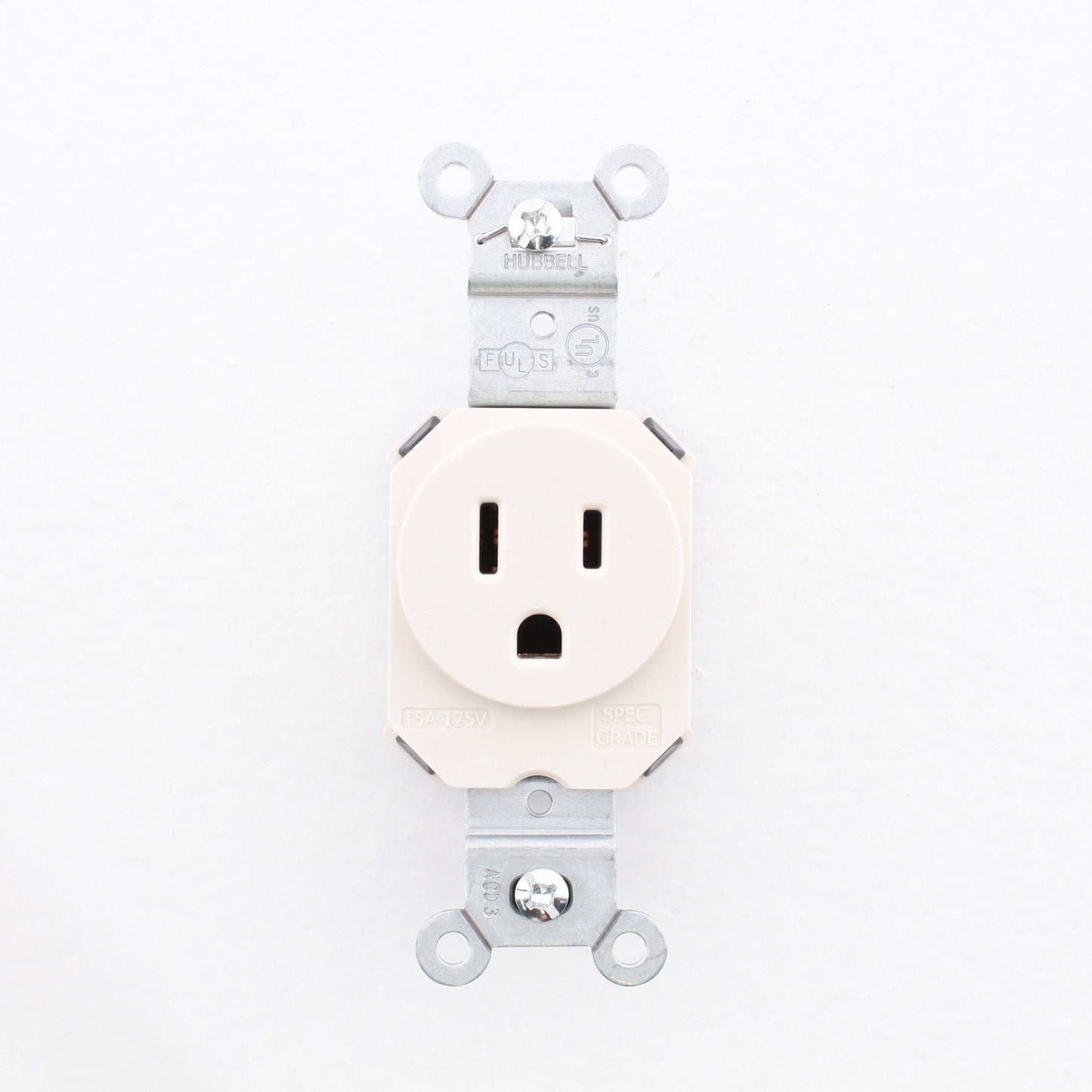 Hubbell SNAP5261LA Almond SnapConnect Single Outlet Receptacle Spec Grade 15A