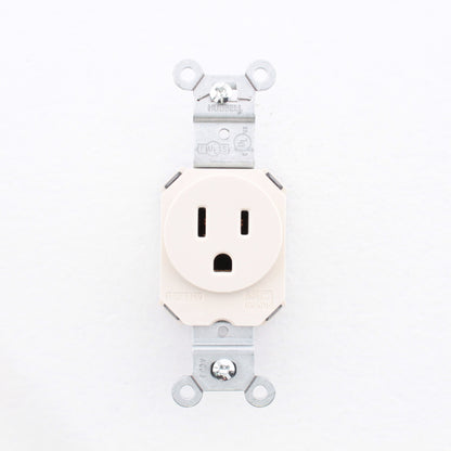 Hubbell SNAP5261LA Almond SnapConnect Single Outlet Receptacle Spec Grade 15A