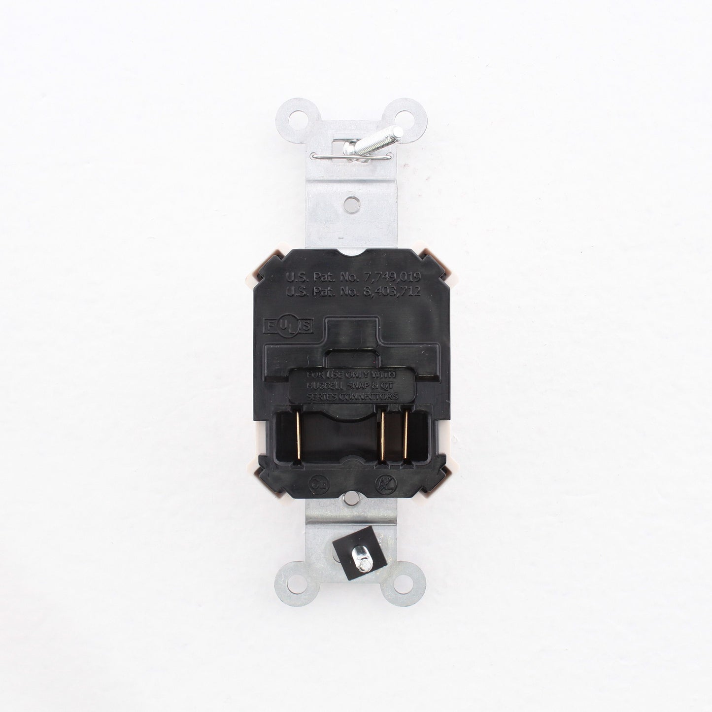 Hubbell SNAP5261LA Almond SnapConnect Single Outlet Receptacle Spec Grade 15A