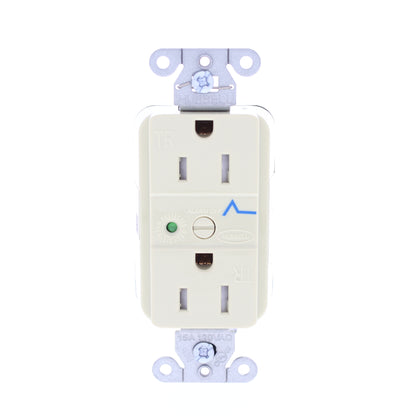Hubbell SNAP5262IS Ivory SnapConnect SURGE Outlets Tamper Resistant 15A 10-Pack