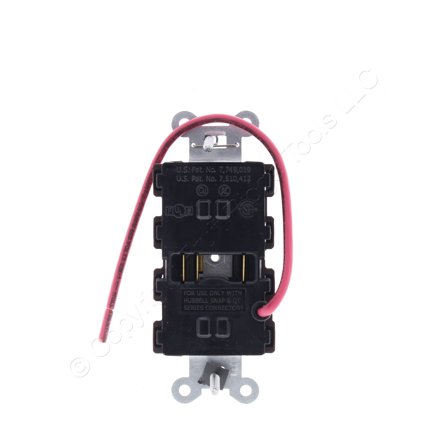 Hubbell SNAP5262SC Brown 15A SnapConnect Duplex Outlet Receptacle Split Circuit