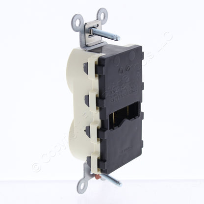 Hubbell SnapConnect Duplex Receptacle Almond 20A 125V Specification Grade