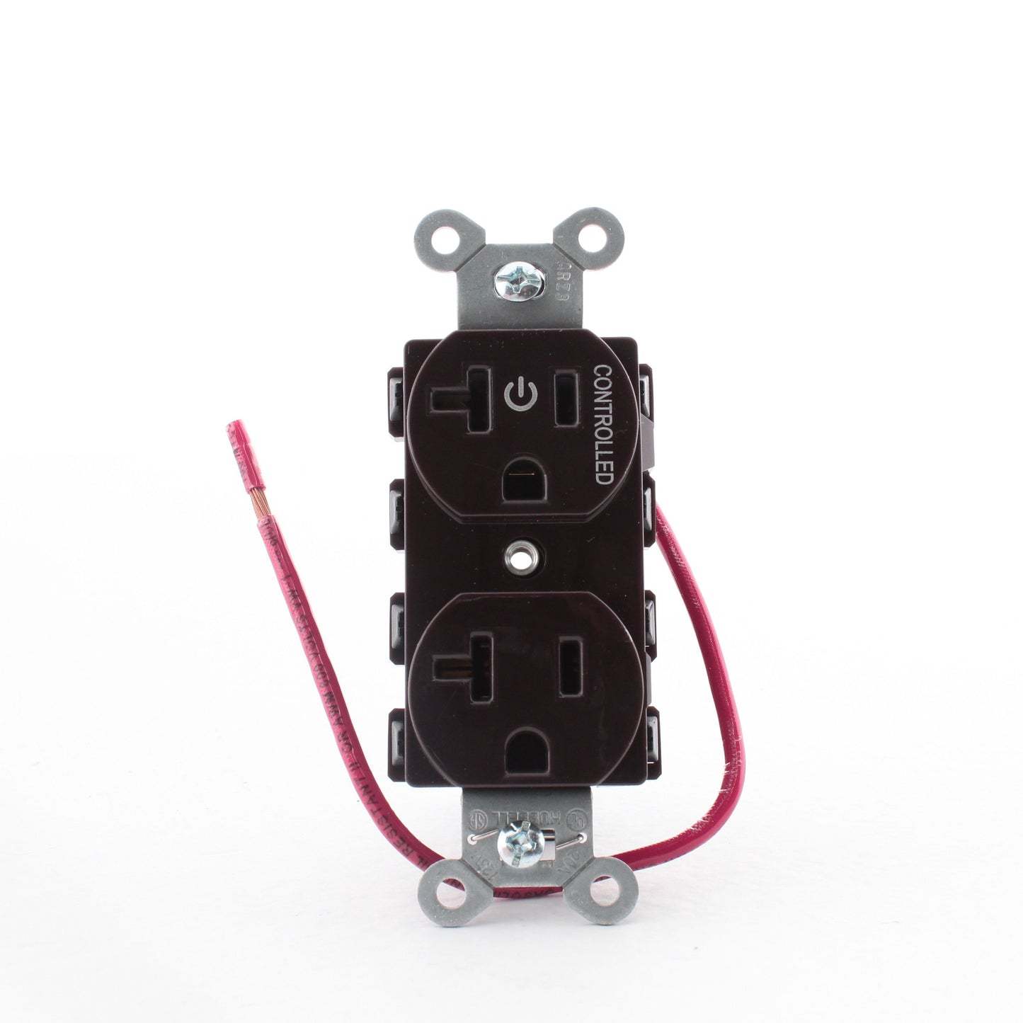Hubbell Brown SnapConnect Receptacle 1/2 Controlled 20A Outlet SNAP5362C1