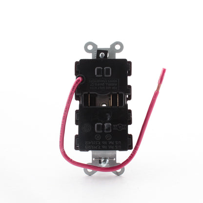 Hubbell Brown SnapConnect Receptacle 1/2 Controlled 20A Outlet SNAP5362C1