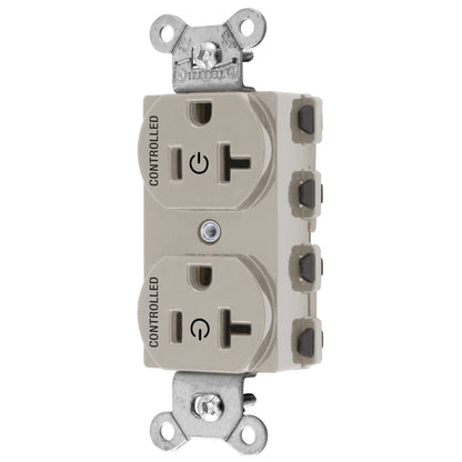 Hubbell Lt Almond SnapConnect Receptacle 2/2 Controlled 20A SNAP5362C2LA