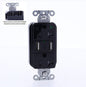 Hubbell Black Hospital Grade SnapConnect 20A TR Receptacle 2.0 USB SNAP8300USBBK