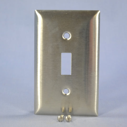 Hubbell Non-Mag Stainless Steel 1G Toggle Switch Cover Wallplate Switchplate SS1