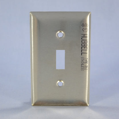 Hubbell Non-Mag Stainless Steel 1G Toggle Switch Cover Wallplate Switchplate SS1