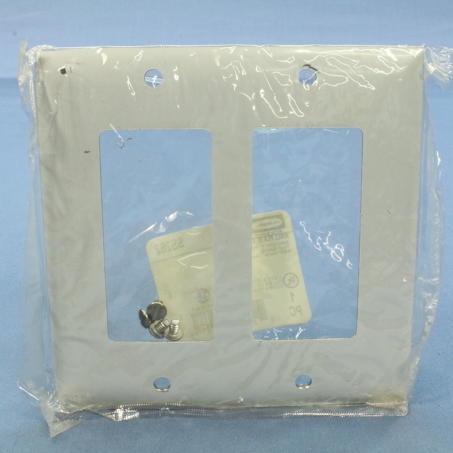 Hubbell Non-Magnetic Stainless Steel 2-Gang Decorator Wallplate Cover GFCI SS262