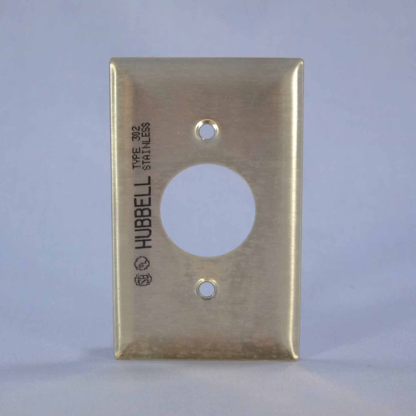 Hubbell SS7 Bryant Stainless Steel 1.406" Receptacle Wallplate Outlet Cover