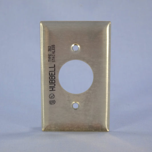 Hubbell SS7 Bryant Stainless Steel 1.406" Receptacle Wallplate Outlet Cover