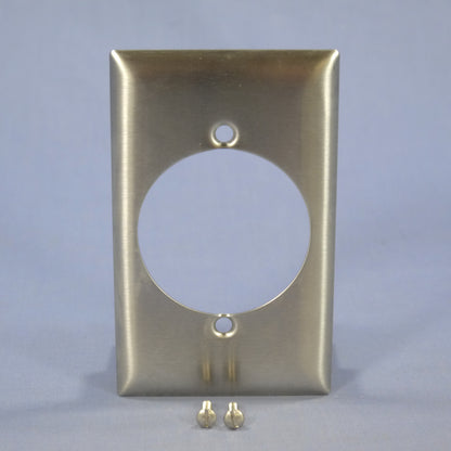 Hubbell Stainless Steel 1-Gang 2.15" Receptacle Wallplate Outlet Cover SS723