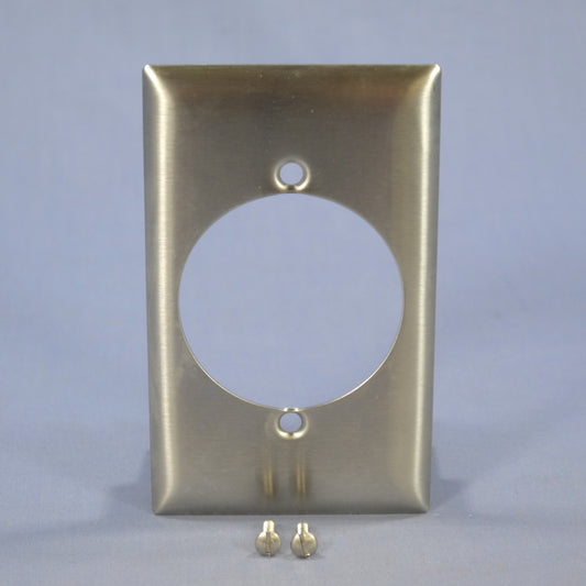 Hubbell Stainless Steel 1-Gang 2.15" Receptacle Wallplate Outlet Cover SS723