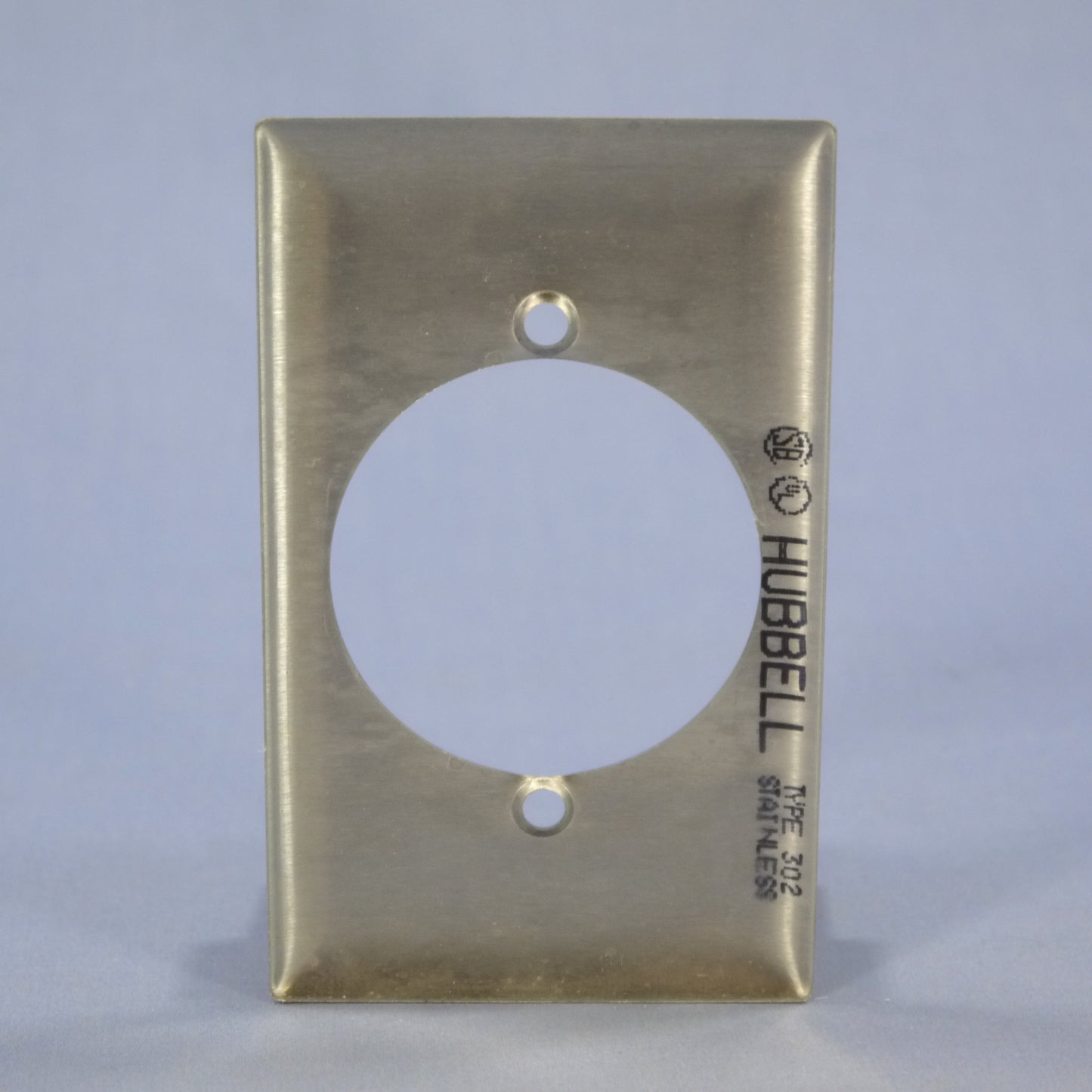 Hubbell Stainless Steel 1-Gang 2.15" Receptacle Wallplate Outlet Cover SS723
