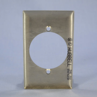 Hubbell Stainless Steel 1-Gang 2.15" Receptacle Wallplate Outlet Cover SS723