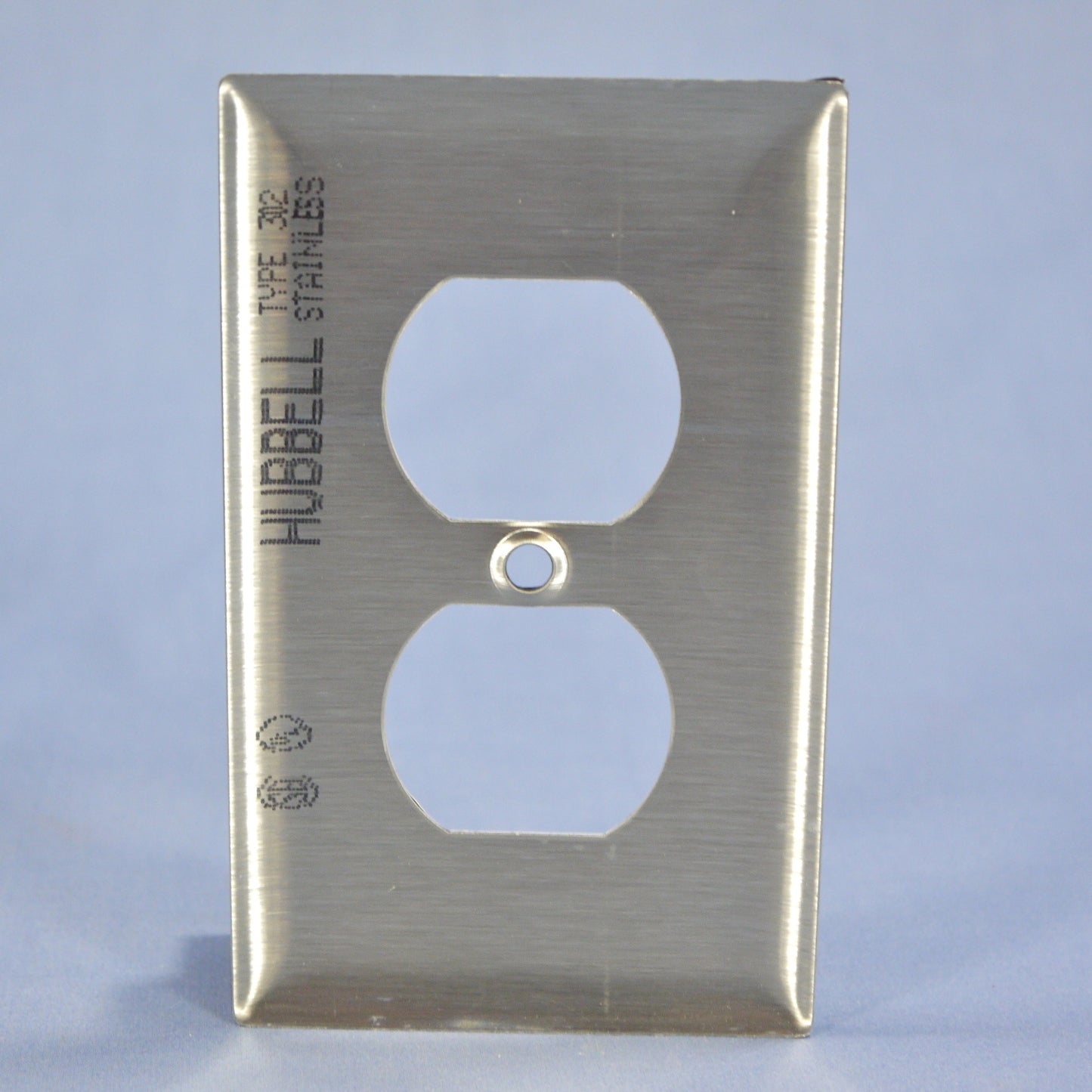 Hubbell Non-Mag 1G Stainless Steel Duplex Receptacle Wallplate Outlet Cover SS8