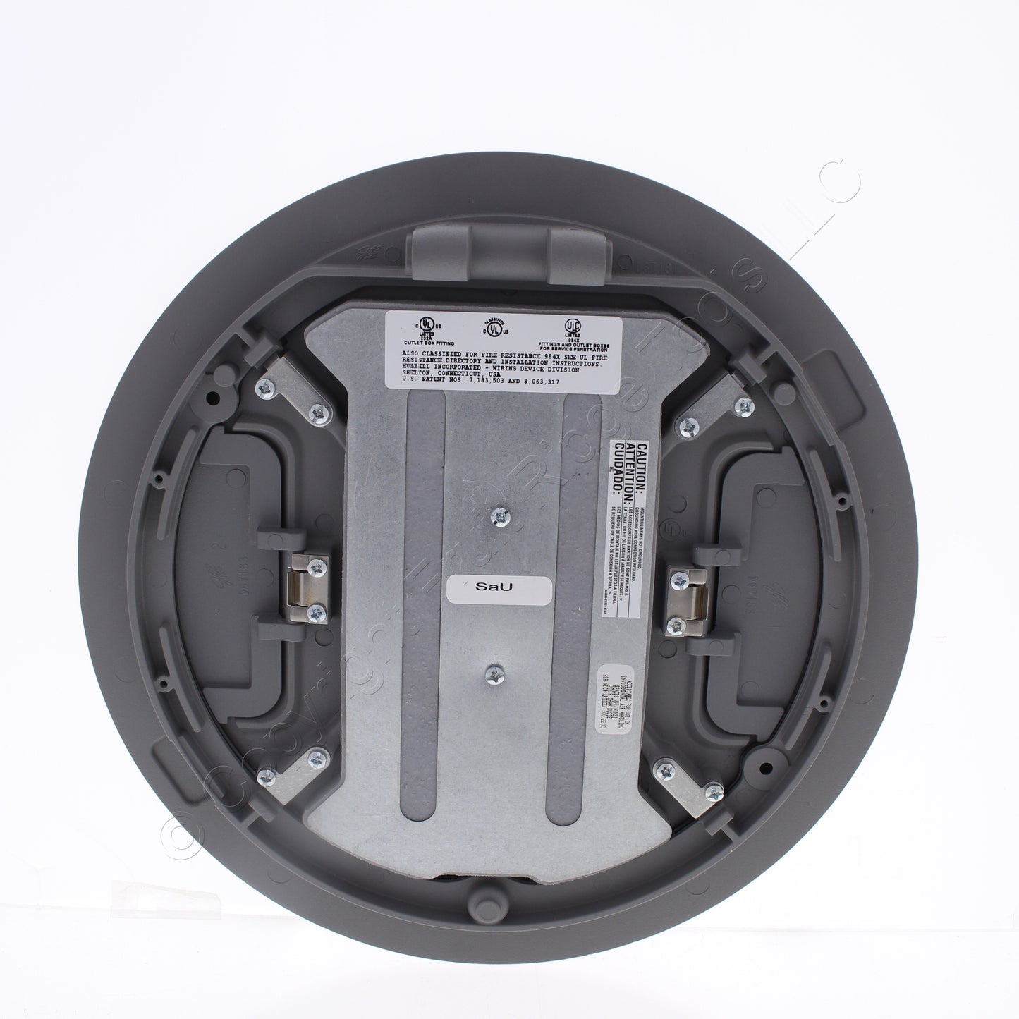 Hubbell 10" Cover for Concrete Fire Rated Poke Through Tamper Resistant Gray