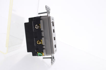 Hubbell Gray 4-Port Charger Outlet USB-A 5A 5VDC Switched Port Door! USBP4GY