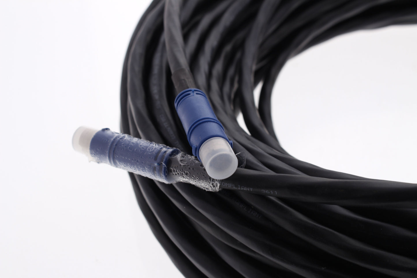 Hubbell VGA6P90BK 90ft 8-Pin Mini DIN M/M VGA Cable PlugnPlay XEnd Plenum Patch