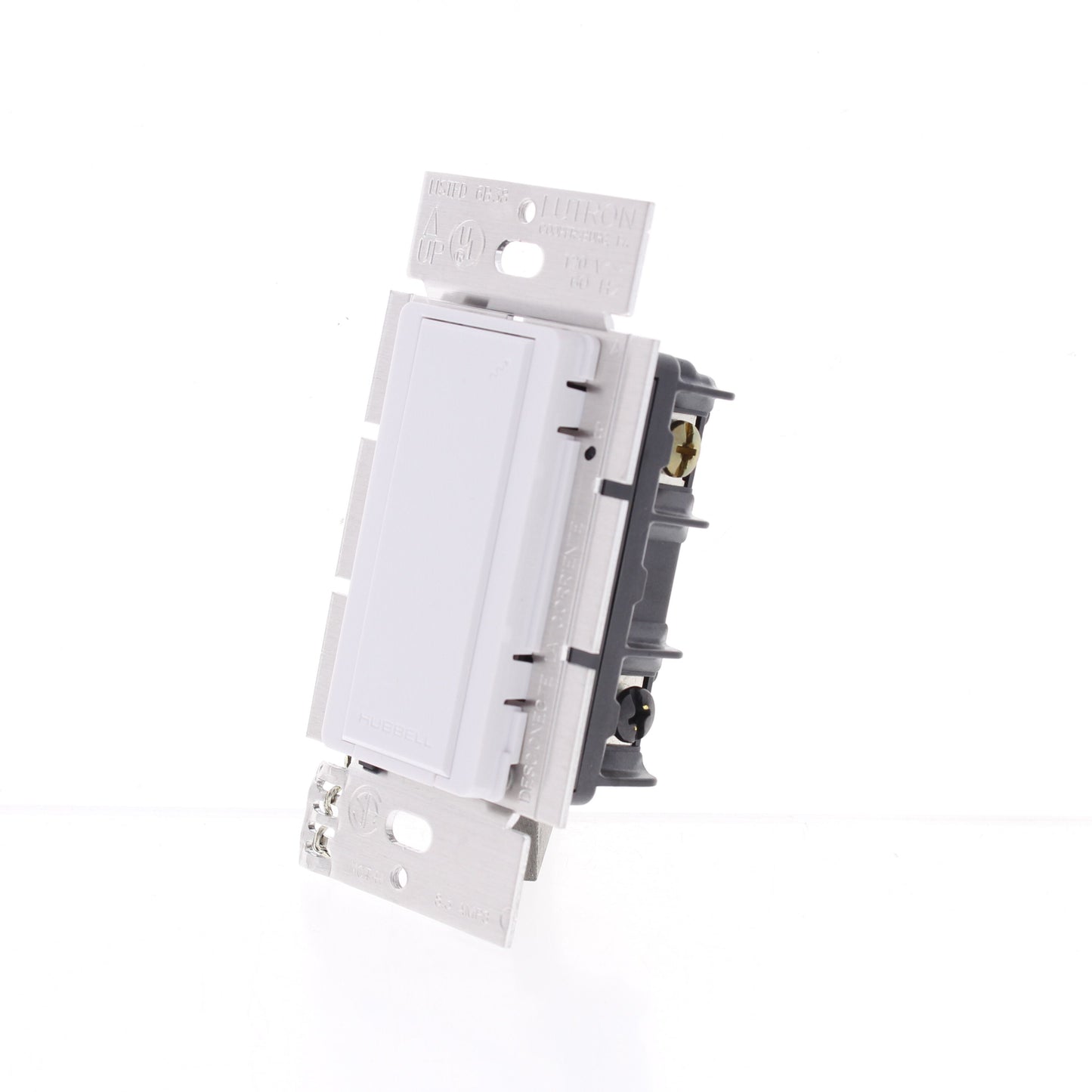 Hubbell WLAS120W White Decorator Light Switch RF Receiver Single Pole 8.3A 120V