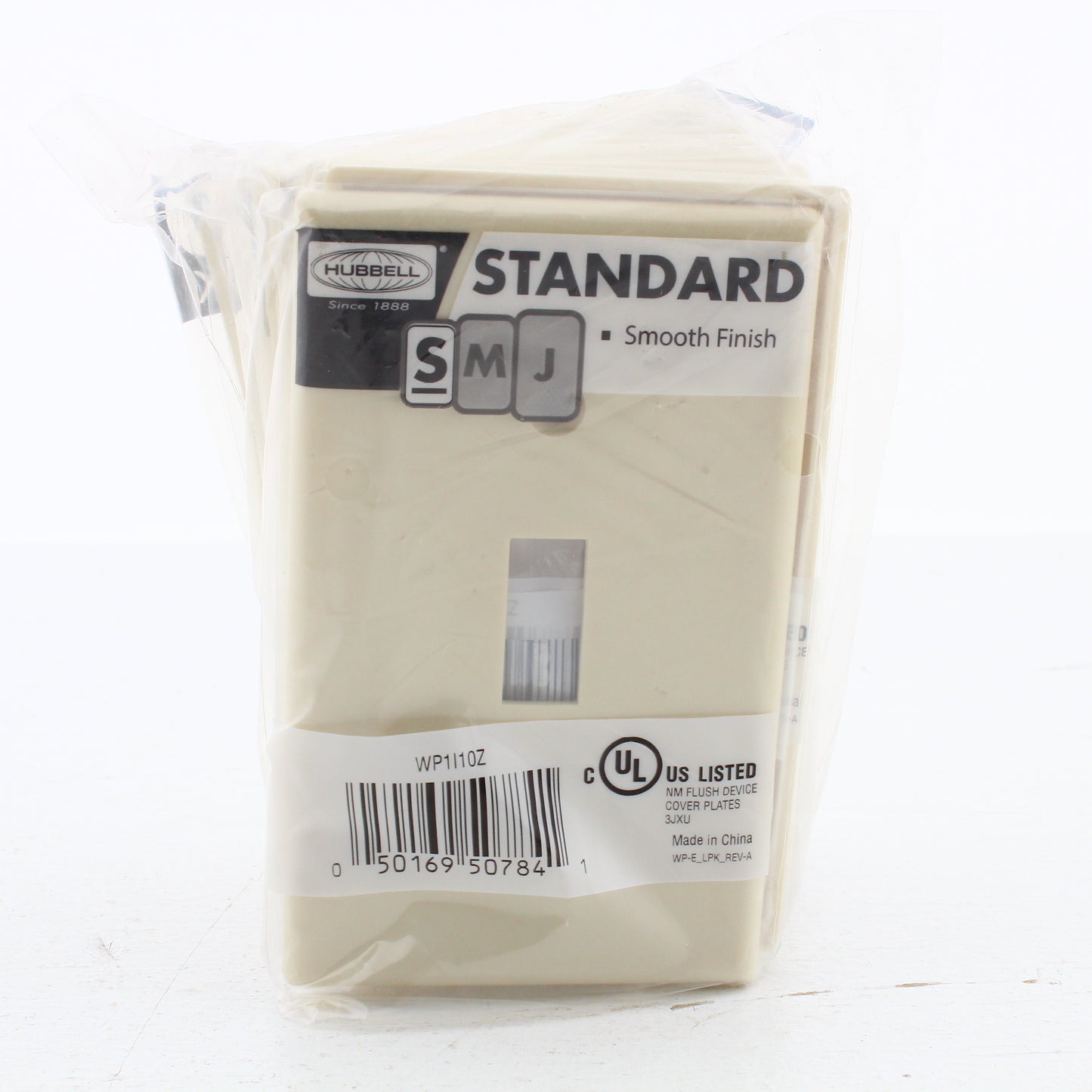 Hubbell WP1I10Z Ivory 1-Gang Toggle Unbreakable Standard Wallplate Covers 10pcs
