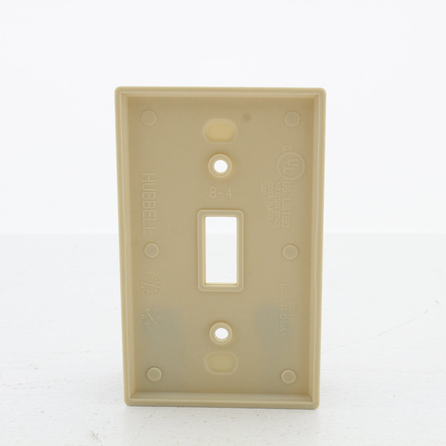 Hubbell WP1I10Z Ivory 1-Gang Toggle Unbreakable Standard Wallplate Covers 10pcs