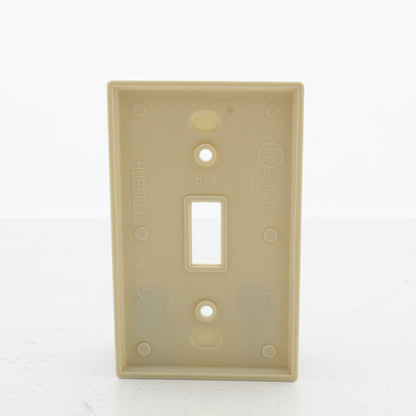 Hubbell WP1I10Z Ivory 1-Gang Toggle Unbreakable Standard Wallplate Covers 10pcs