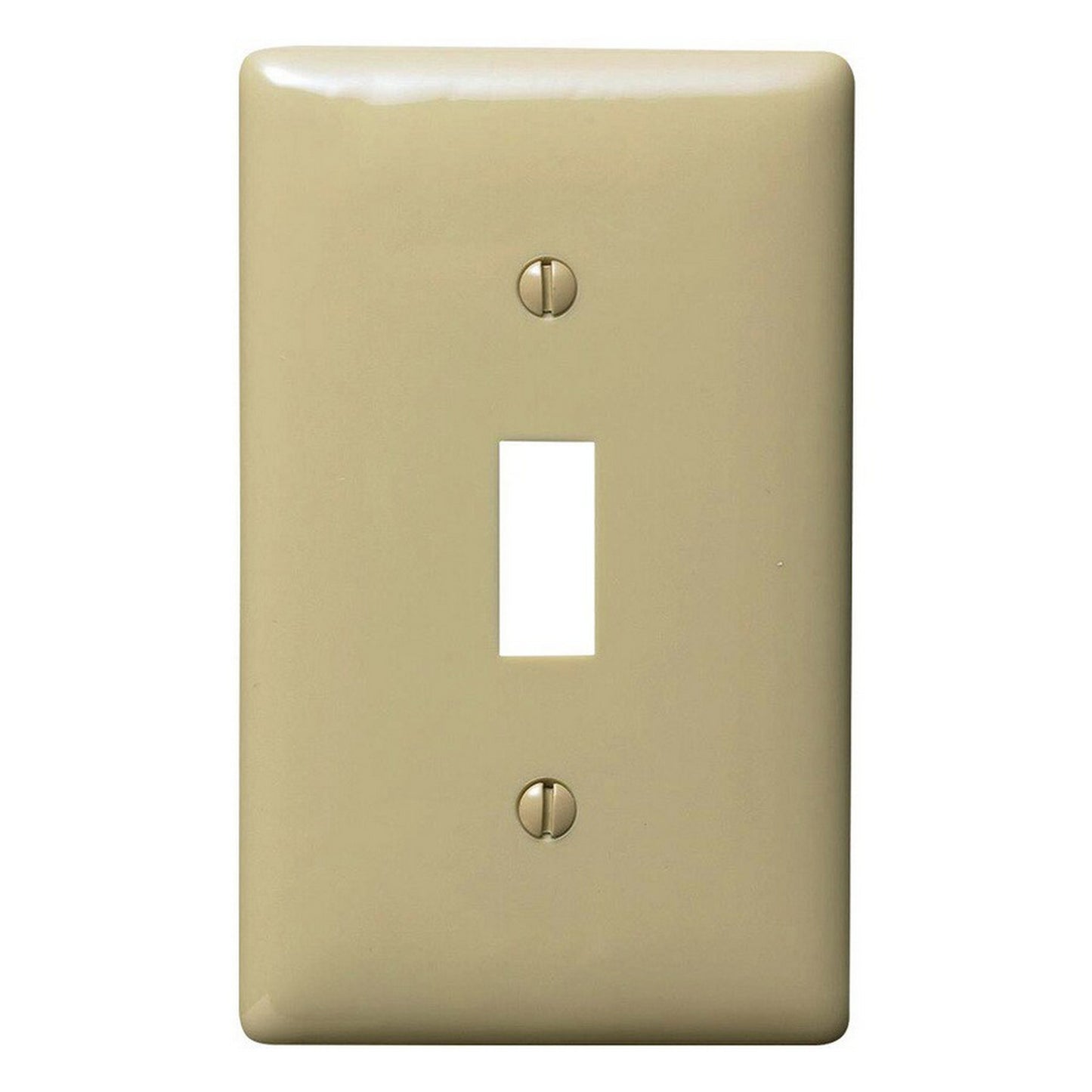 Hubbell WP1IZ Ivory 1-Gang Toggle Switch Plastic Standard Wallplate Cover Plate