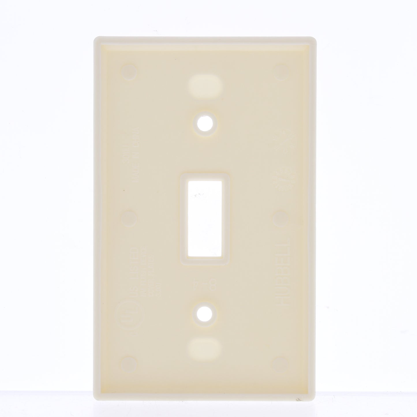 Hubbell WP1LA10Z Lt Almond 1-Gang Toggle Plastic Standard Wallplate Cover 10pcs