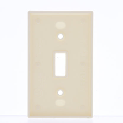 Hubbell WP1LA10Z Lt Almond 1-Gang Toggle Plastic Standard Wallplate Cover 10pcs