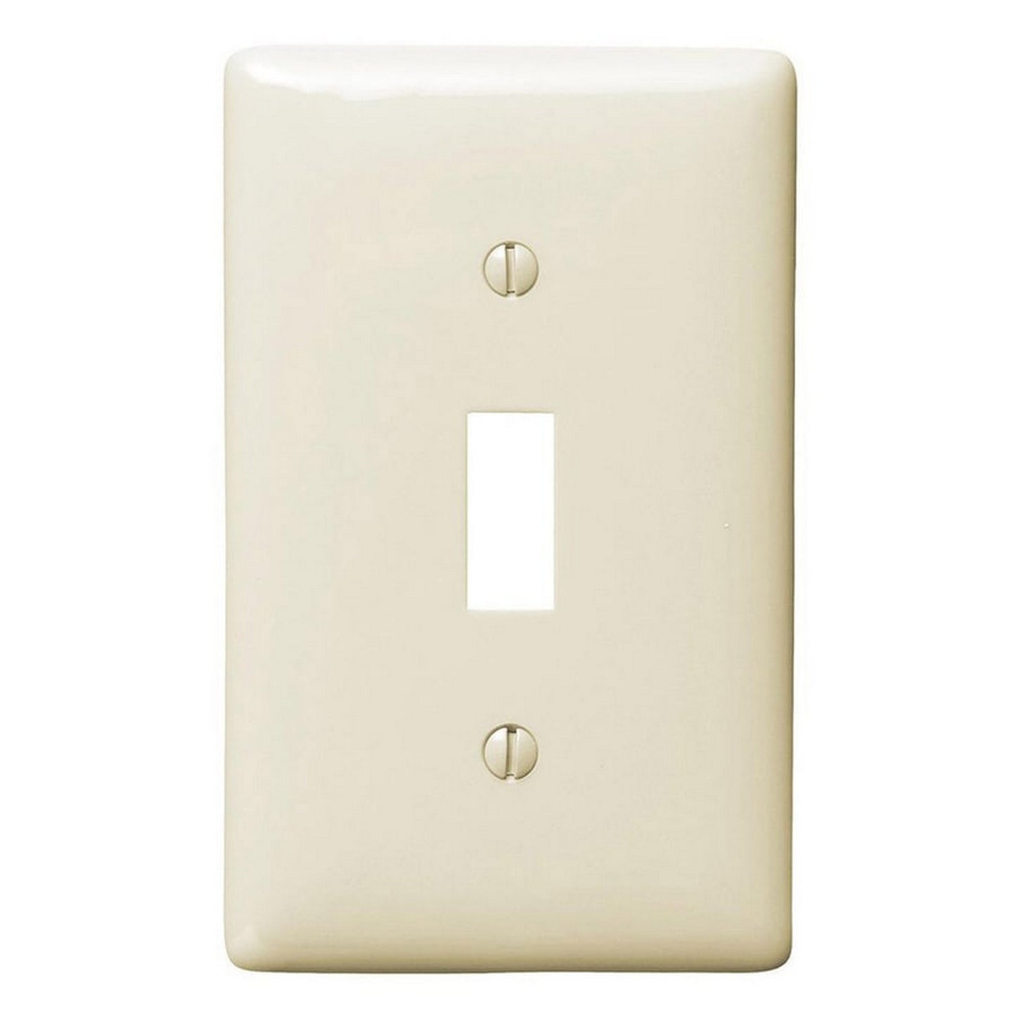Hubbell WP1LAZ Lt Almond 1-Gang Toggle Switch Plastic Standard Wallplate Cover