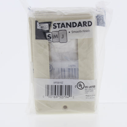 Hubbell WP26I10Z Ivory 1-Gang Decorator GFI Plastic Standard Wallplates 10pcs