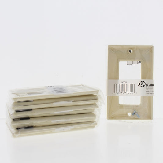 Hubbell WP26I10Z Ivory 1-Gang Decorator GFI Plastic Standard Wallplates 10pcs
