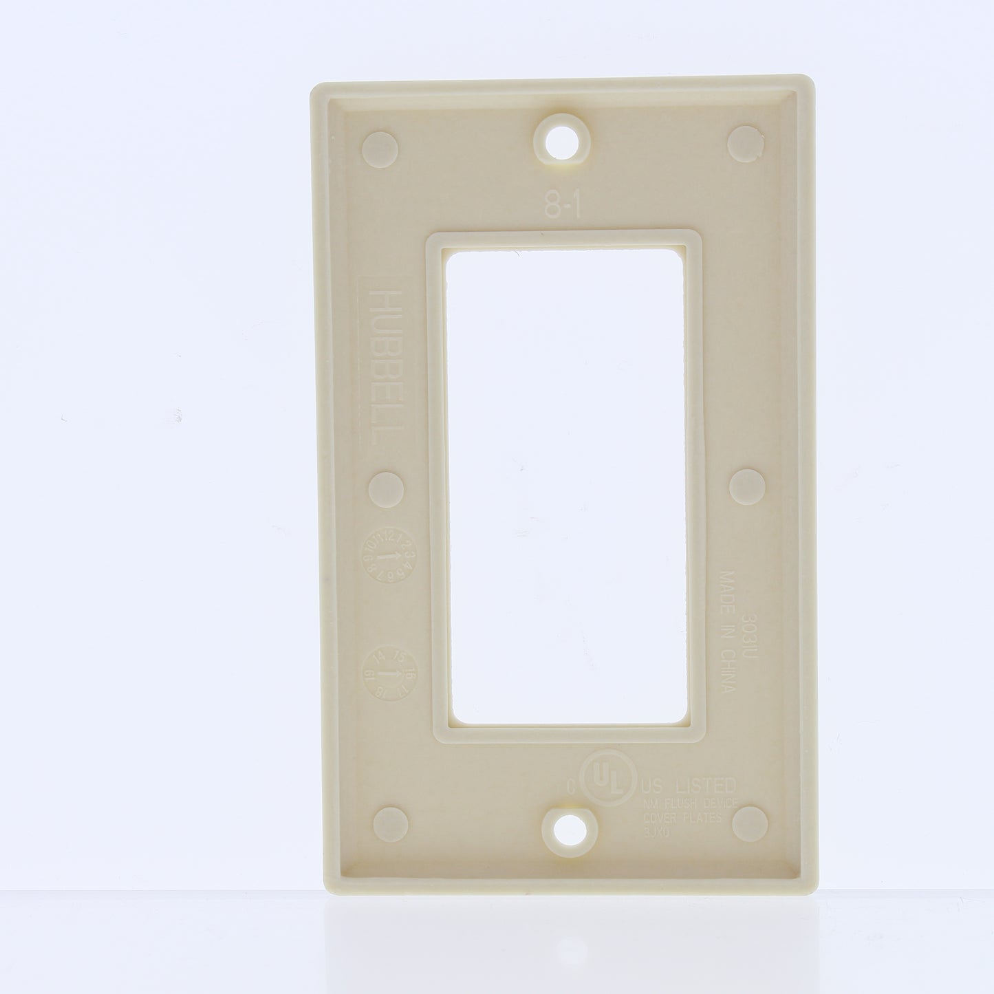 Hubbell WP26I10Z Ivory 1-Gang Decorator GFI Plastic Standard Wallplates 10pcs