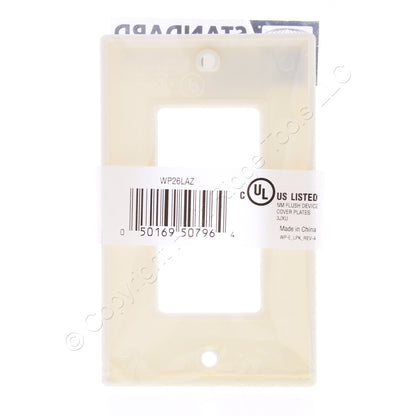 Hubbell WP26LAZ Lt Almond 1-Gang Decorator GFCI Plastic Standard Wallplate Cover