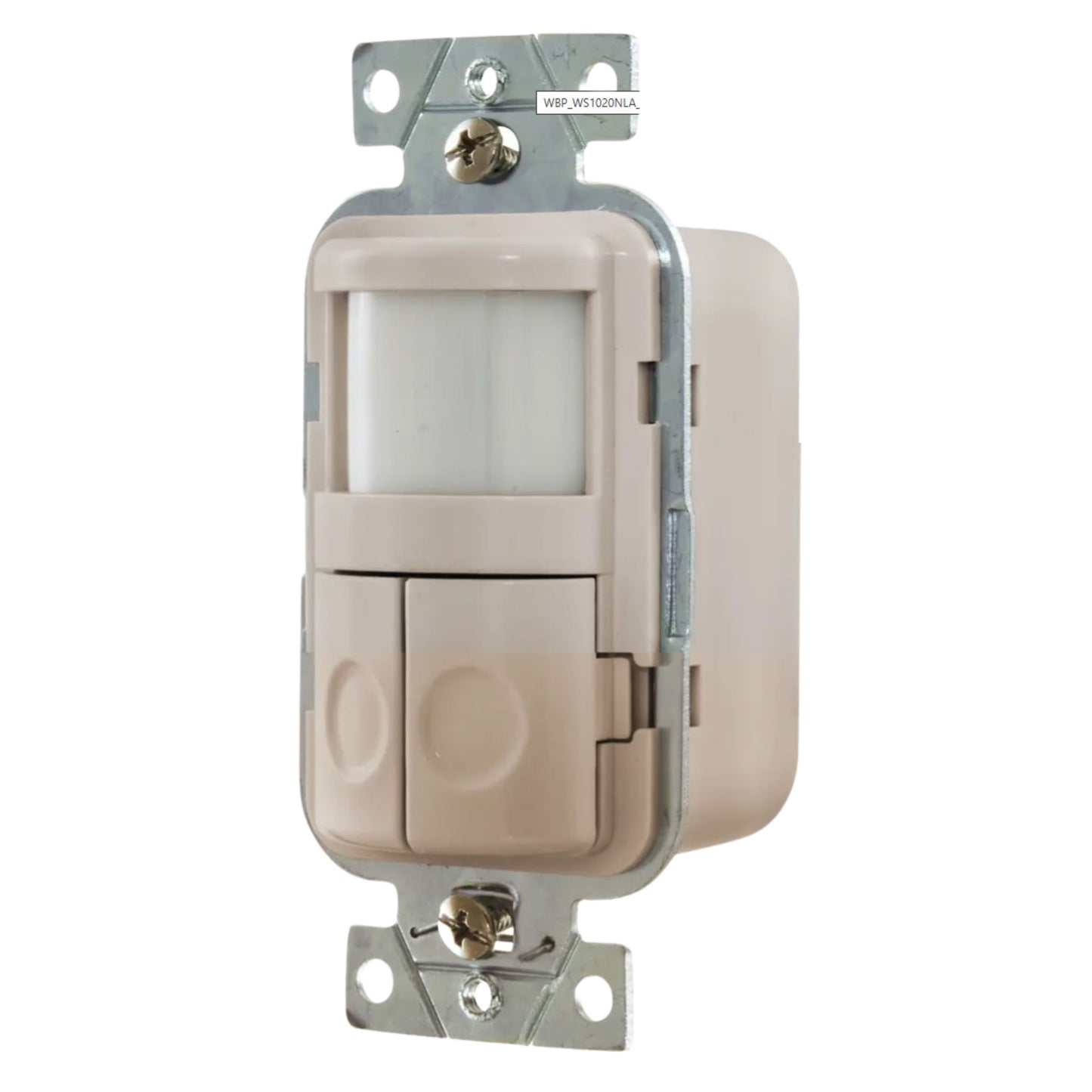 Hubbell WS1024LA Light Almond Occupancy Sensor Neutral Reqd 2-Circuit PIR 120VAC