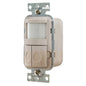 Hubbell WS1024LA Light Almond Occupancy Sensor Neutral Reqd 2-Circuit PIR 120VAC