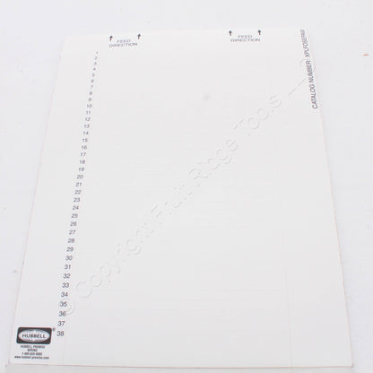 Hubbell Labels For FSPST6 FSPSCD3 FSPLCQ3 FSPFC6 6-Pack Fiber Adapter XPLFOSEPAW