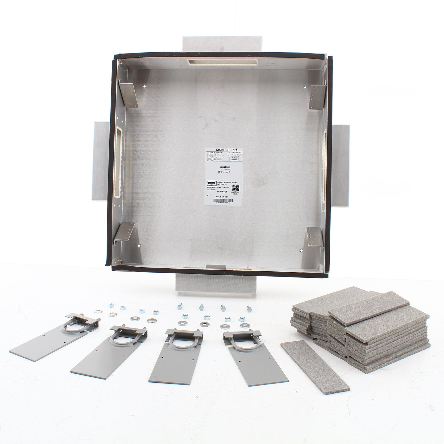Hubbell ZOBOX ZAFB4U6 Zone Access Floor Network/Data Enclosure Box 4RU 96-Port