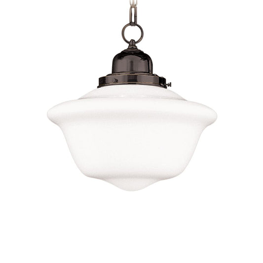 Hudson Valley 1612-OB Old Bronze Edison 1-Light Pendant White Globe