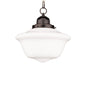 Hudson Valley 1612-OB Old Bronze Edison 1-Light Pendant White Globe