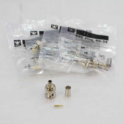 Ideal Industries 85-517 23 to 22 AWG Non-Plenum BNC Coaxial Connector RG-59 5pcs