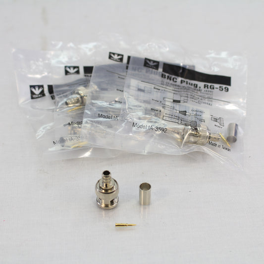Ideal Industries 85-517 23 to 22 AWG Non-Plenum BNC Coaxial Connector RG-59 5pcs