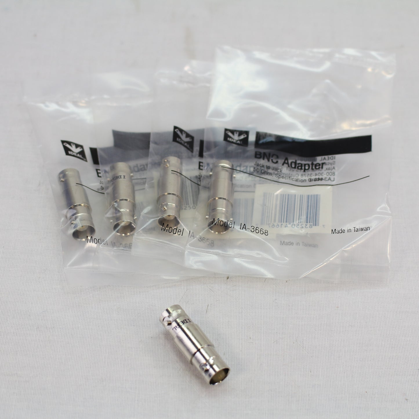 2 Pack Ideal Industries 85-590 BNC Adapter Jack-to-Jack 50 OHM