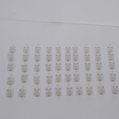 50 Pack Ideal Industries TelCom Modular Plugs 4-Position 86-394