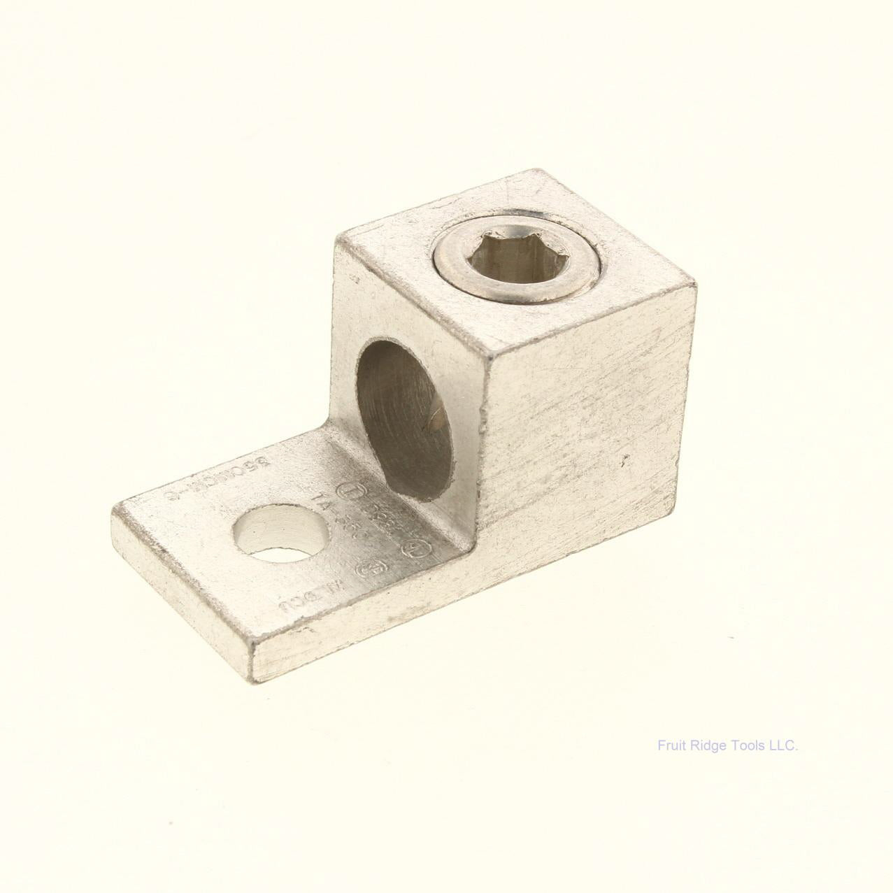 Ilsco TA-350 Mechanical Lug, 1-Hole, Aluminum, (1) 6 AWG - 350 MCM CU/AL, 3/8"